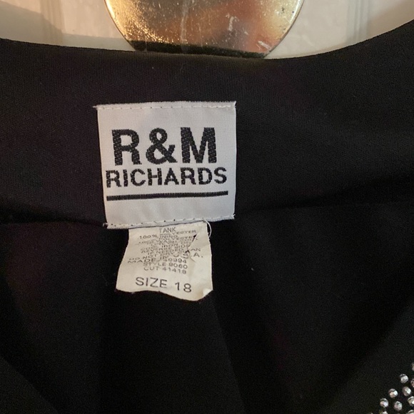 Rhinestone black chiffon lined dressy tank - Picture 3 of 3